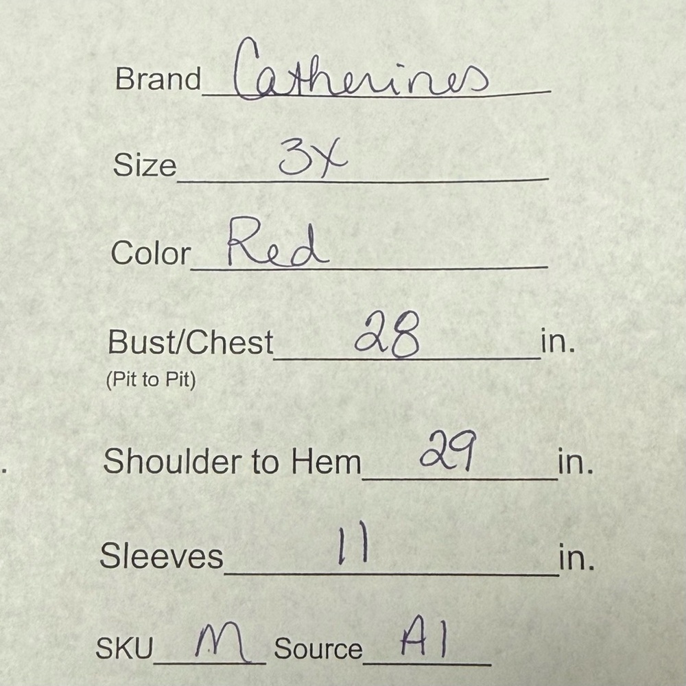 Catherines Red Sparkle Top 3X Plus Size Holiday Glitter Keyhole Blouse - Picture 7 of 7